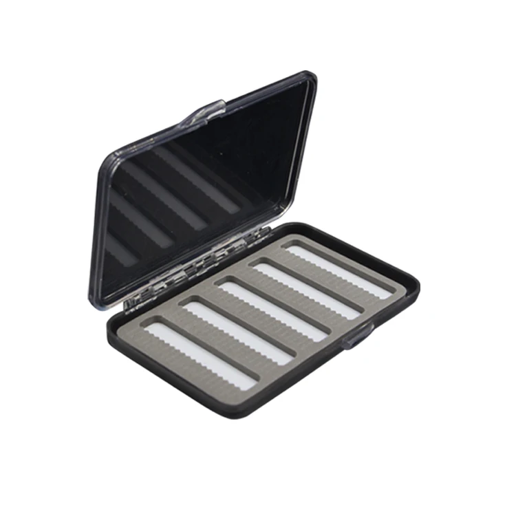 
Portable Outdoor bait tool ABS shell EVA Inner pad Clear plastic fly fishing tackle box 
