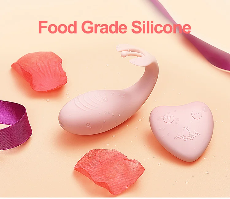 
Hot Sales Waterproof Pinhole Charging Remote Control Silicon Fish Pink And Blue Color Wireless Egg Vibrator 
