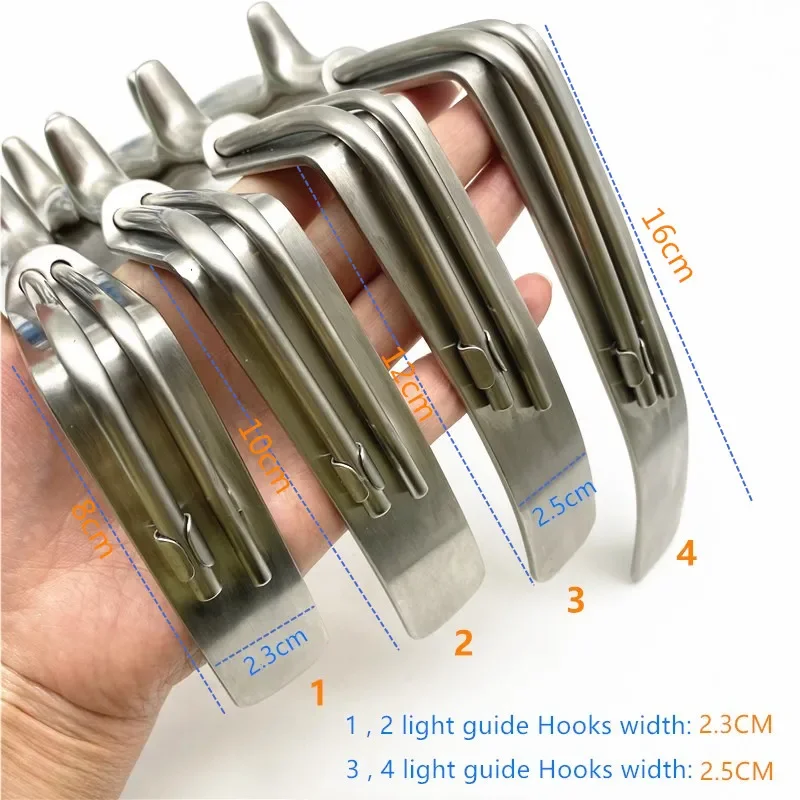 Breast Retractor with Light Guide Pull hook Wrinkle Removal Hook Nasal Hook and fiber Plastic Surgery Instrument