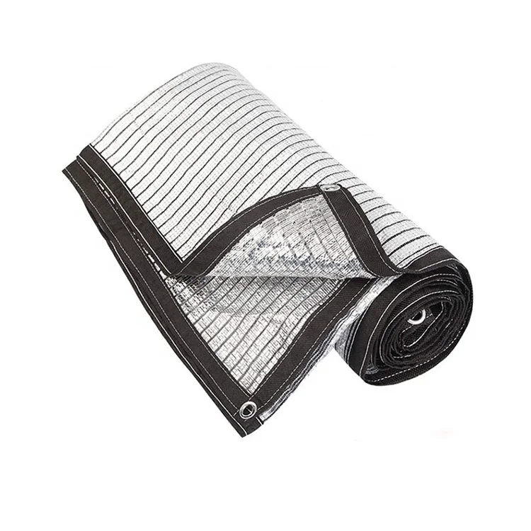 Aluminum Foil shade netting Insulation Shelter Reflective Tarpaulin Sheet Sun Proof Cool Down For Roof Balcony