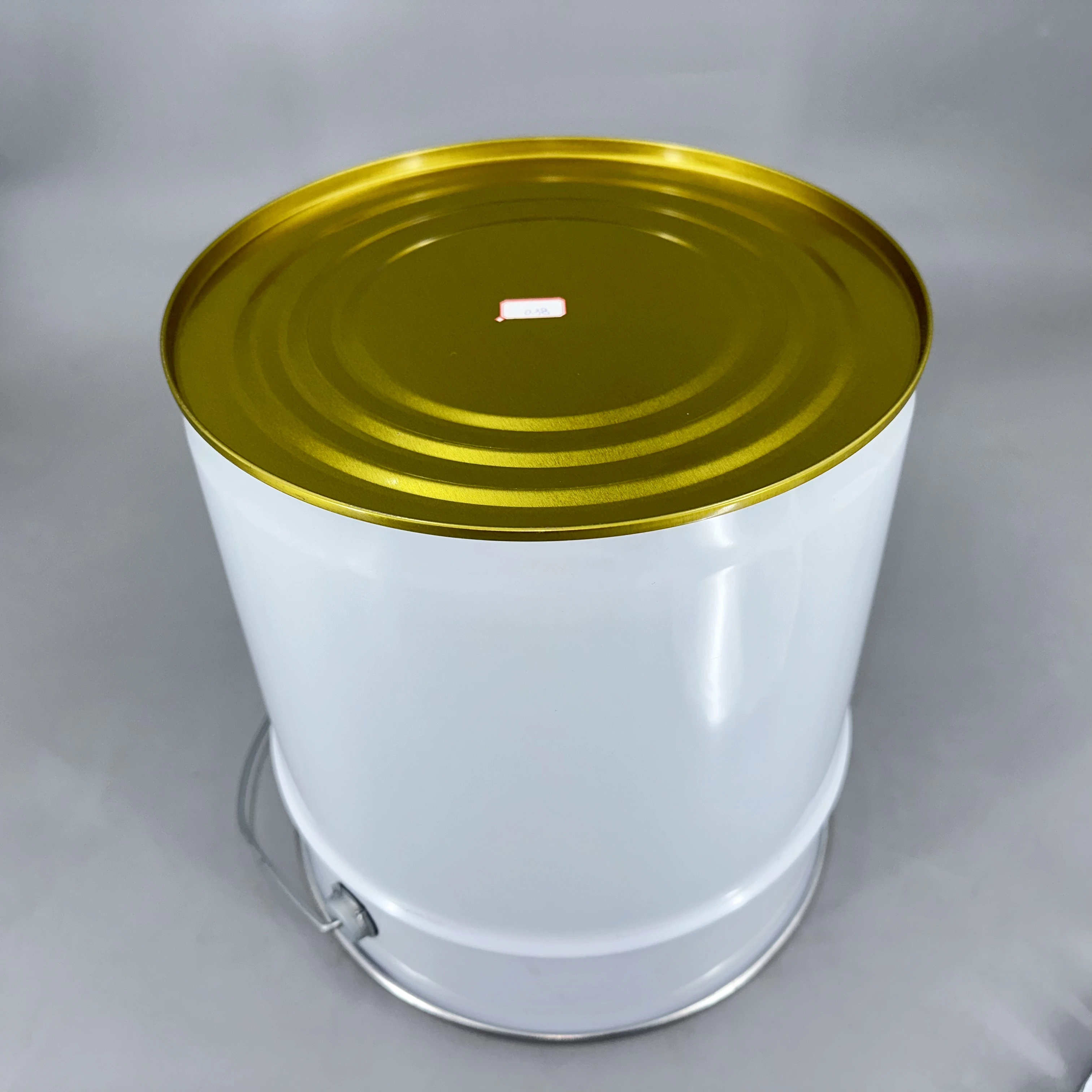 un rated 15l  metal paint bucket open head empty barrels steel pail with  flower lid