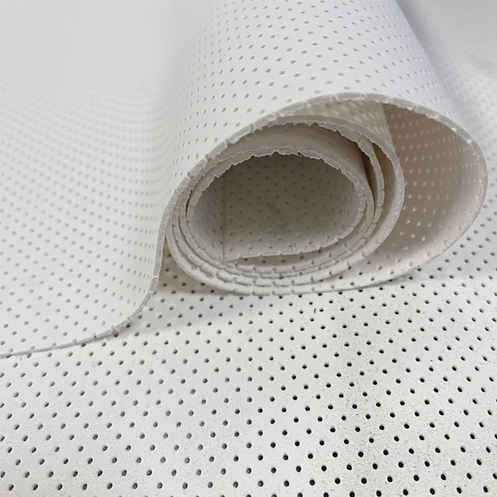 Perforated Composite Sponge Design Leather Fabric For Car Upholstery Quilted Leather Fabric Printed Pvc Leather Fabric