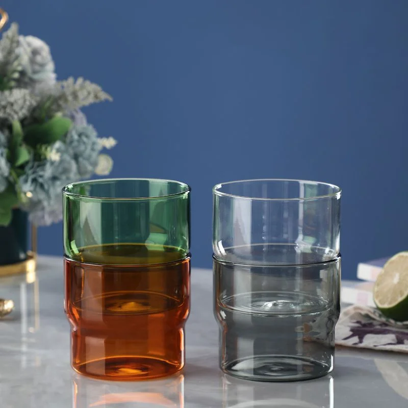 High Borosilicate OEM Drinking Glass Cup For Coffee Juice Milk Home Party Use Drinking Glass Cup Lead Free Dishwasher Safe