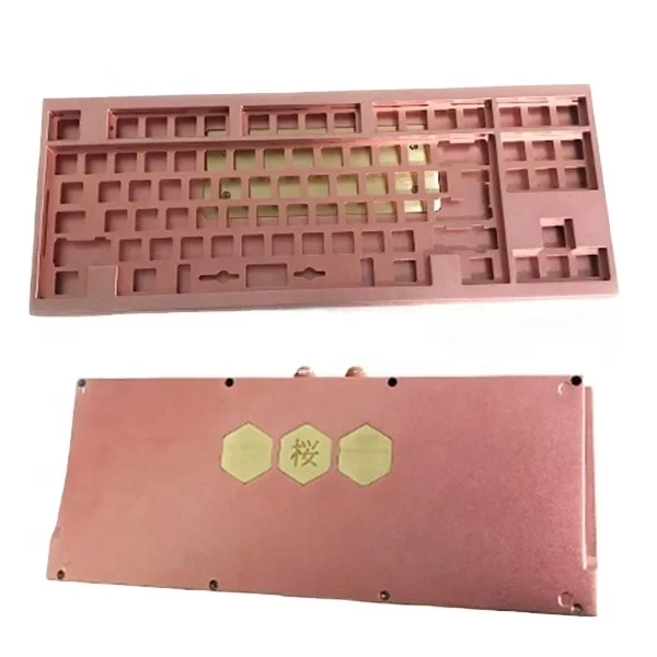 Fashion 65% mechanical diy keyboard case keyboard plate oem cnc keycaps aluminium keyboard case