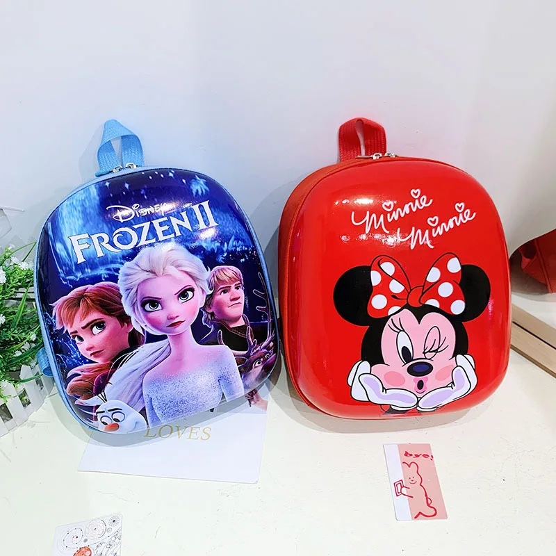 Cute Cartoon Frozen Eggshell 3D Bag Mickeys Stitch Boys And Girls Backpack Kindergarten Waterproof Hardshell Schoolbag For Kids