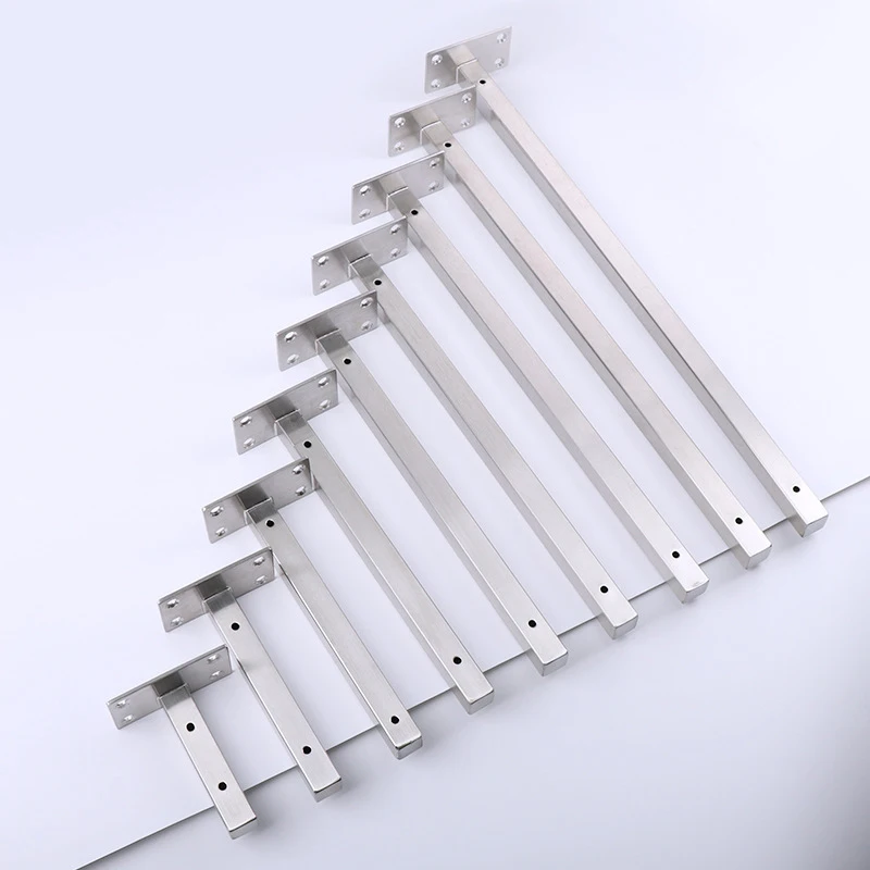 Stainless steel corner brackets for wood square cabinet hanging metal shelf bracket