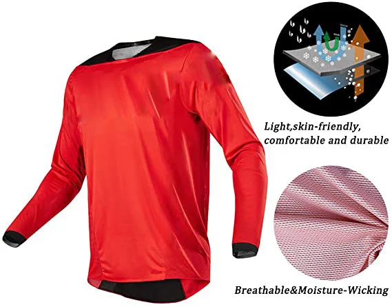 Custom Mtb Downhill Jersey Suit Men and Women Long-sleeved Explosion Sunscreen Off-road Racing Suit