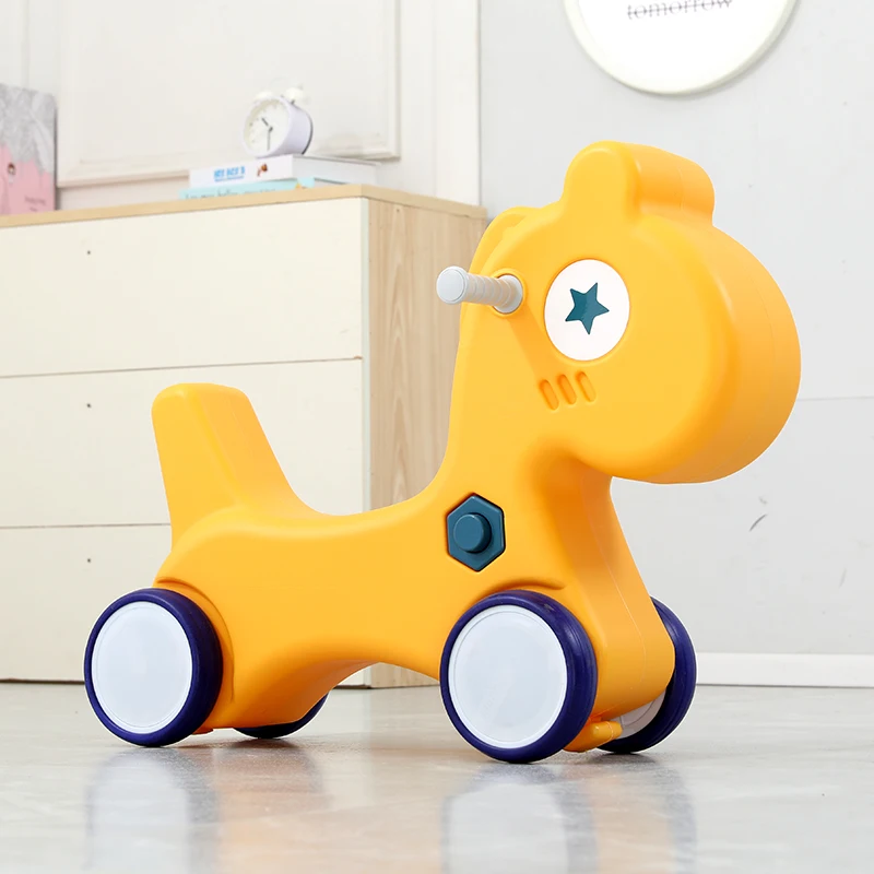 Cartoon New Plastic Rocking Horse Sliding Toy Children Rocking Horse Ride On Toy Horse For Kids