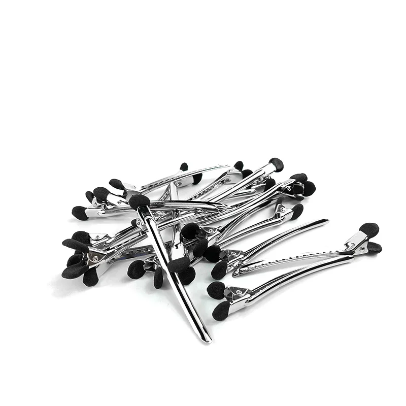 Wholesale custom label styling salon clip in hair extension,duck bill  one word hair clips accessories for women