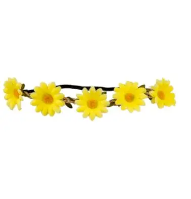 Hot Sale Flower Headband Festival Hippie Hawaiian Many Colour Fancy Dress Accessories