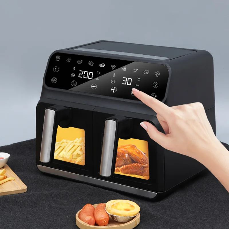 Free Sample 8L double silver digital microwave air fryer combo daewoo air fryer 4l air fryer 2 bacs