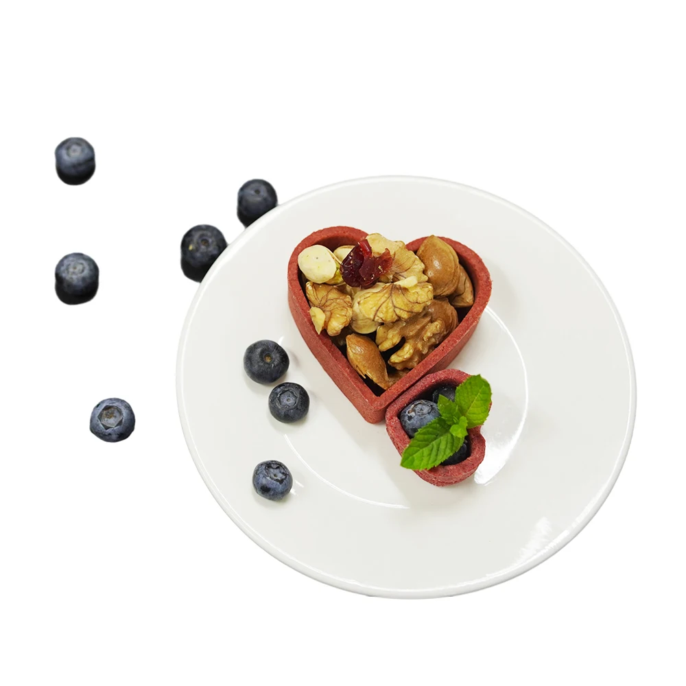 factory wholesale price Best quality Heart-shaped tart shells 4cm for sale mini Instant eggs tart shells