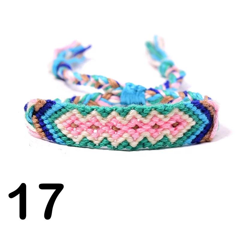 Handmade Rainbow Colorful Rope Braided Thread Friendship Bracelets