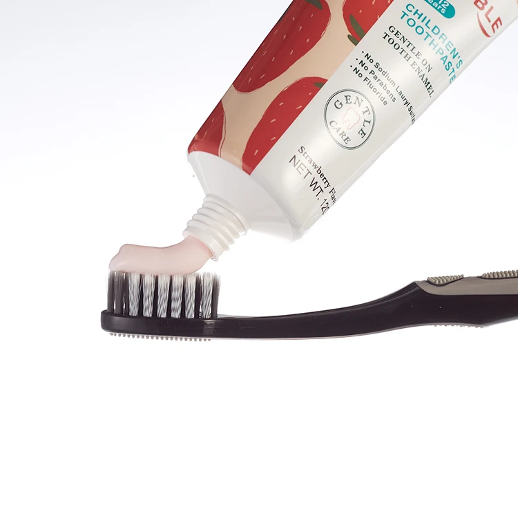 Custom SLS Free Fluoride Free Paraben Free Xylitol Probiotic Strawberry Flavoured Toothpaste For Kids
