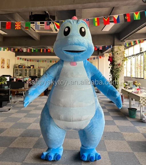 Unisex Giant Inflatable Mascot Costume Realistic Chinese Dragon Plush Fursuit Cartoon Dinosaur Movie Character Cosplay Adults