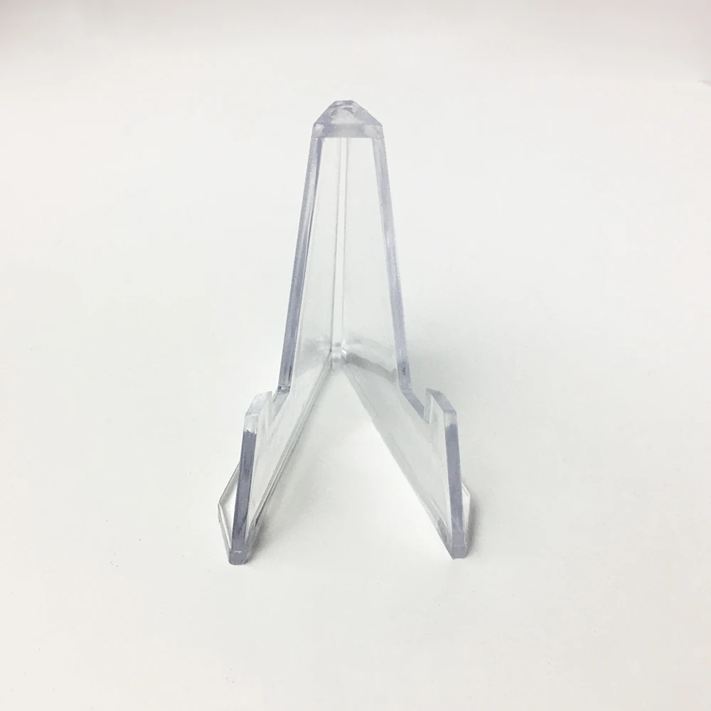 Challenge coin medal clear plastic small easel stands rack acrylic mini coin display stand holder