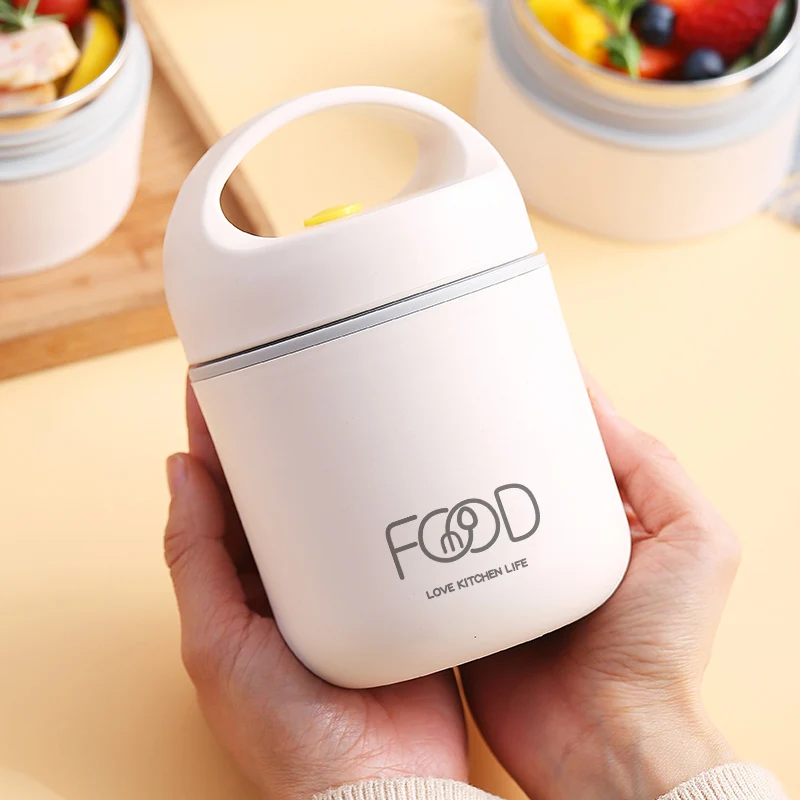 304 термос, высокоточная ручка, детская чашка для завтрака для студентов, двухслойный термос, портативное ведро
