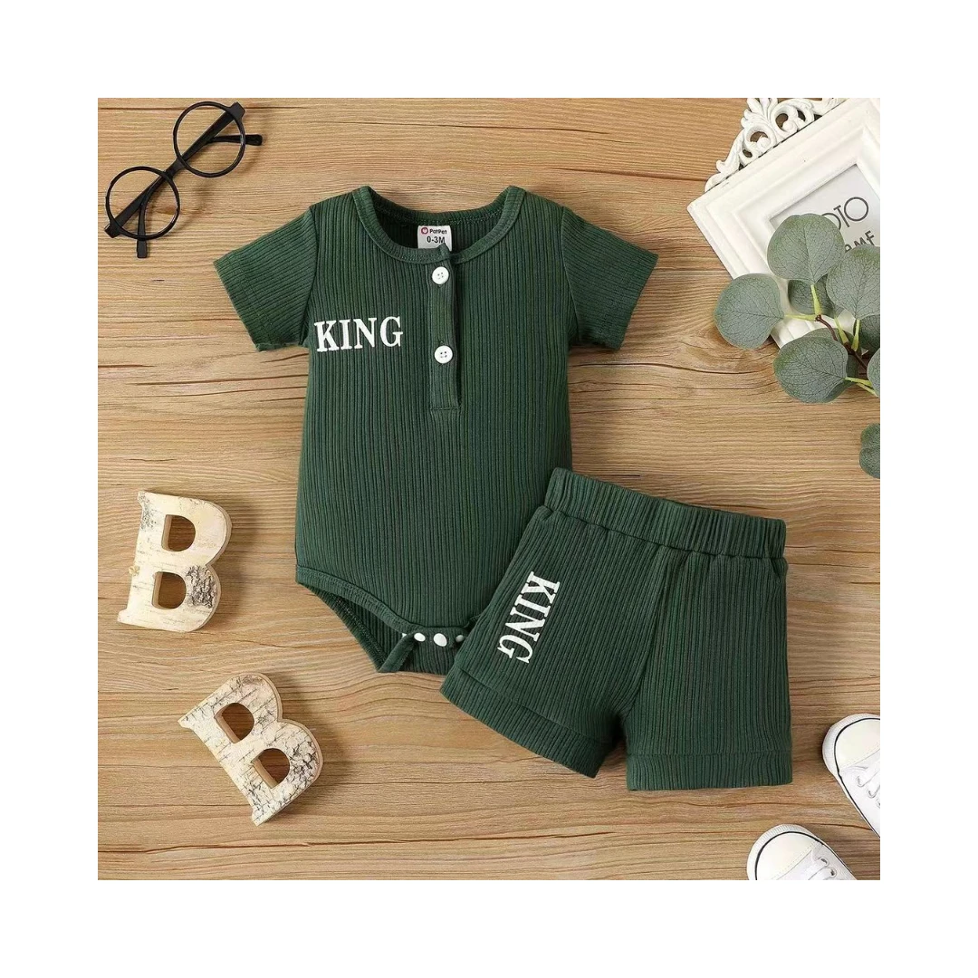 Wholesale Baby Summer Clothes Cotton Short Sleeve New Born Baby Cloth Jumpsuit Candy Color 0-1 Years Baby Infant Romper