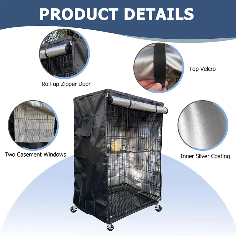 Factory Direct Custom  Birdcage Cover 420d Oxford cloth Universal Bird Cage Cover Good Night Blackout,Washable Parrot Cage Cover