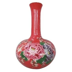 Luxury Antique European Bronze Red Colour Porcelain Home Decoration Vase