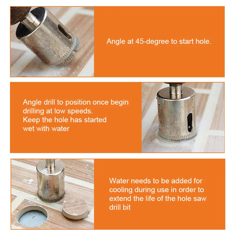 Brocas De Diamante Conjuntos Foret Diamant 6-150mm Diamond Core Drill Bit for Tile Ceramic Stone