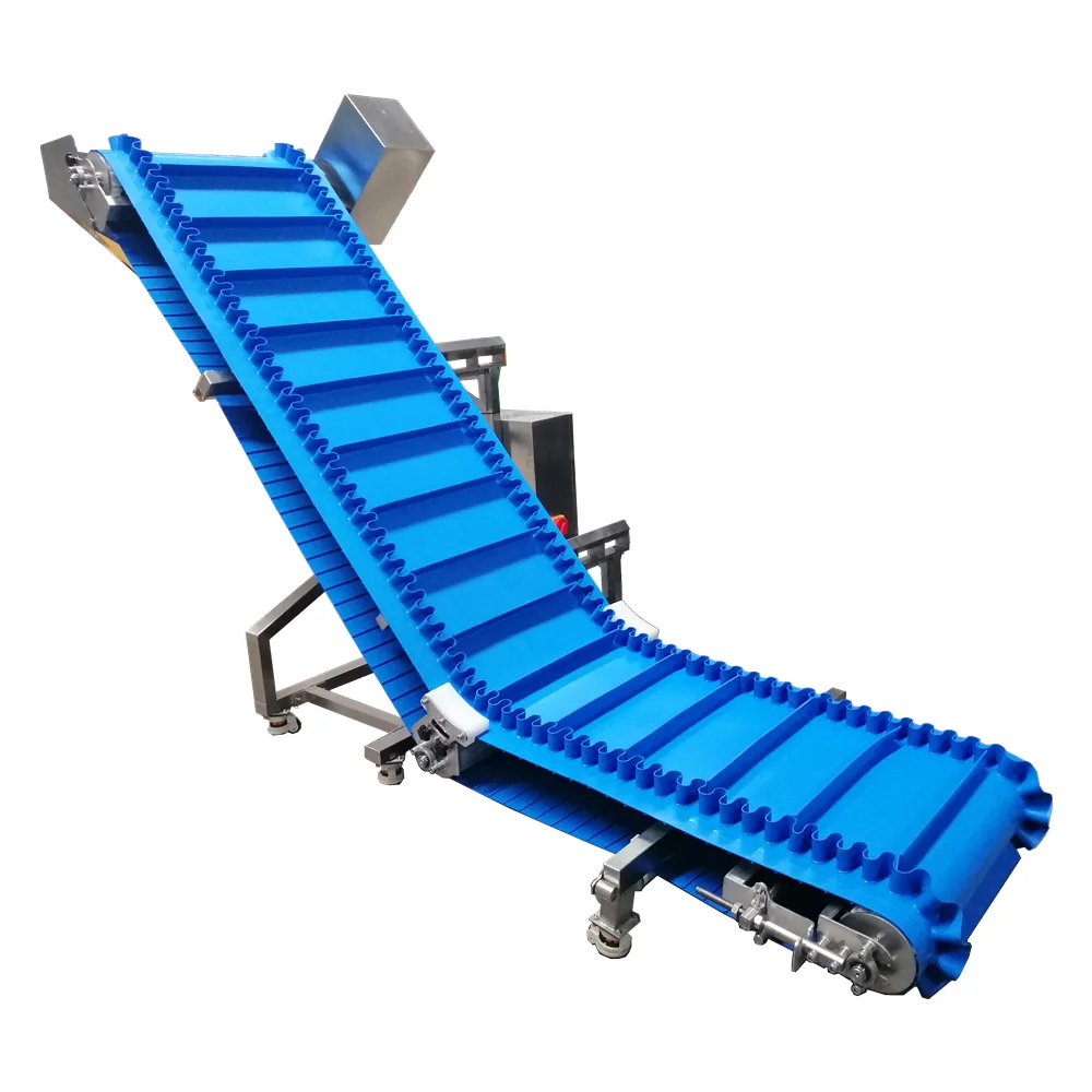Easy to clean food grade conveyor belt Z type inclined conveyor manufacturer