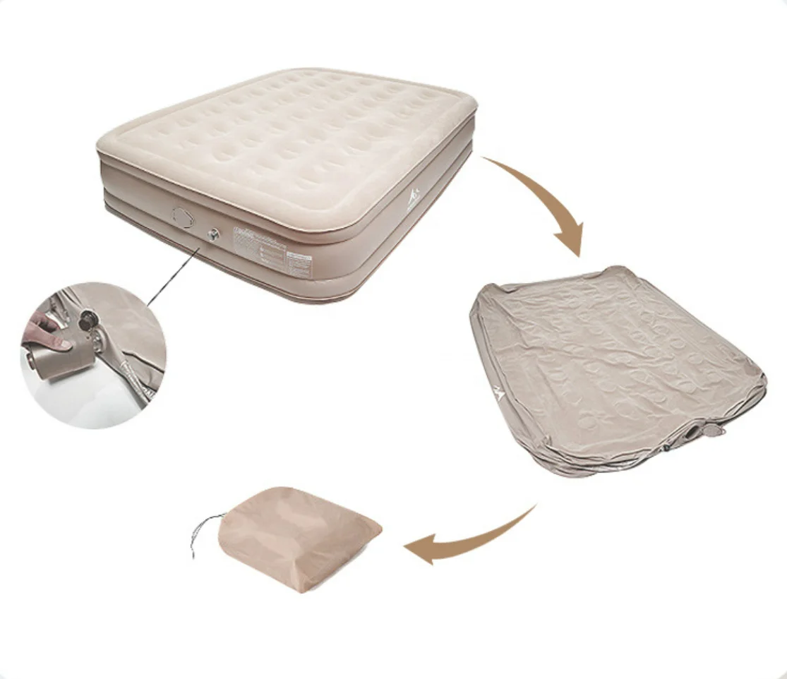 Outstanding Quick Inflate Airbed For Outdoor Use Easy Setup Airbed With Built-In Inflator Self-Inflating Camping Sleeping Mat