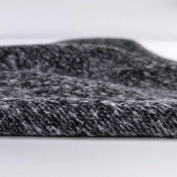 Lightweight woolen thick needle sweater fabric 320g/m Melton wool fabric