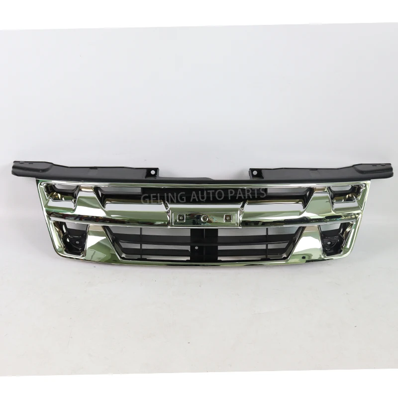 GELING high quality pickup body kits auto parts accessories front black chrome grille for isuzu dmax d-max 2007 2009 2010 2011