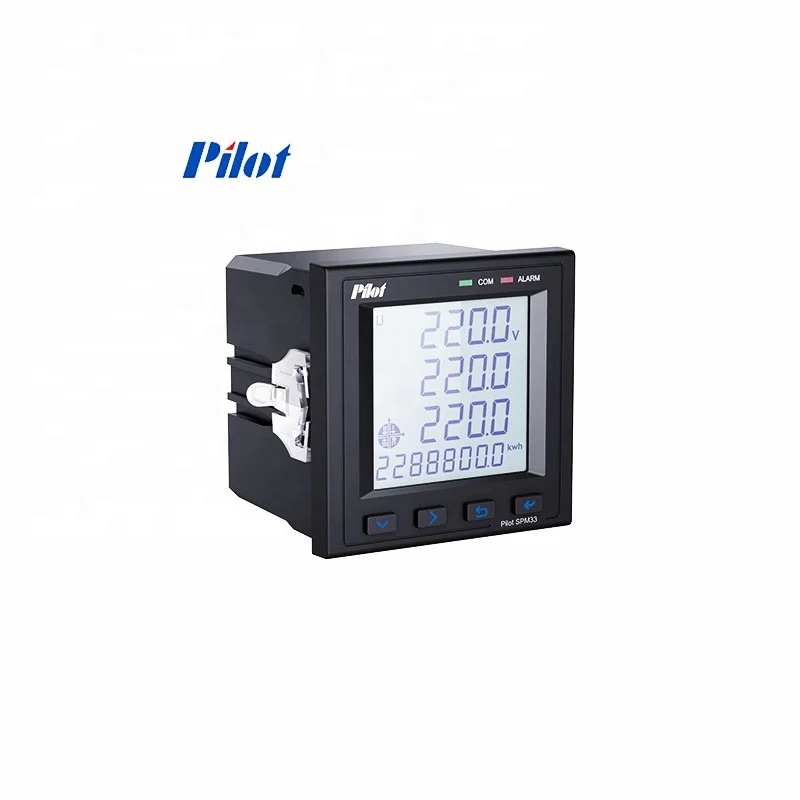 Pilot  SPM33 electrical power meter LAN RS485/Modbus-RTU 2-63rd harmonic for voltage below 650KV