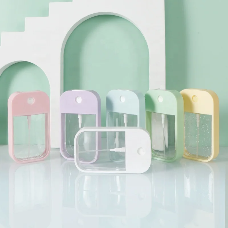 45ml Playing card Portable Moisturizing spray bottle With Lotion Pump Dispenser Beauty Serum Toner perfume Container women