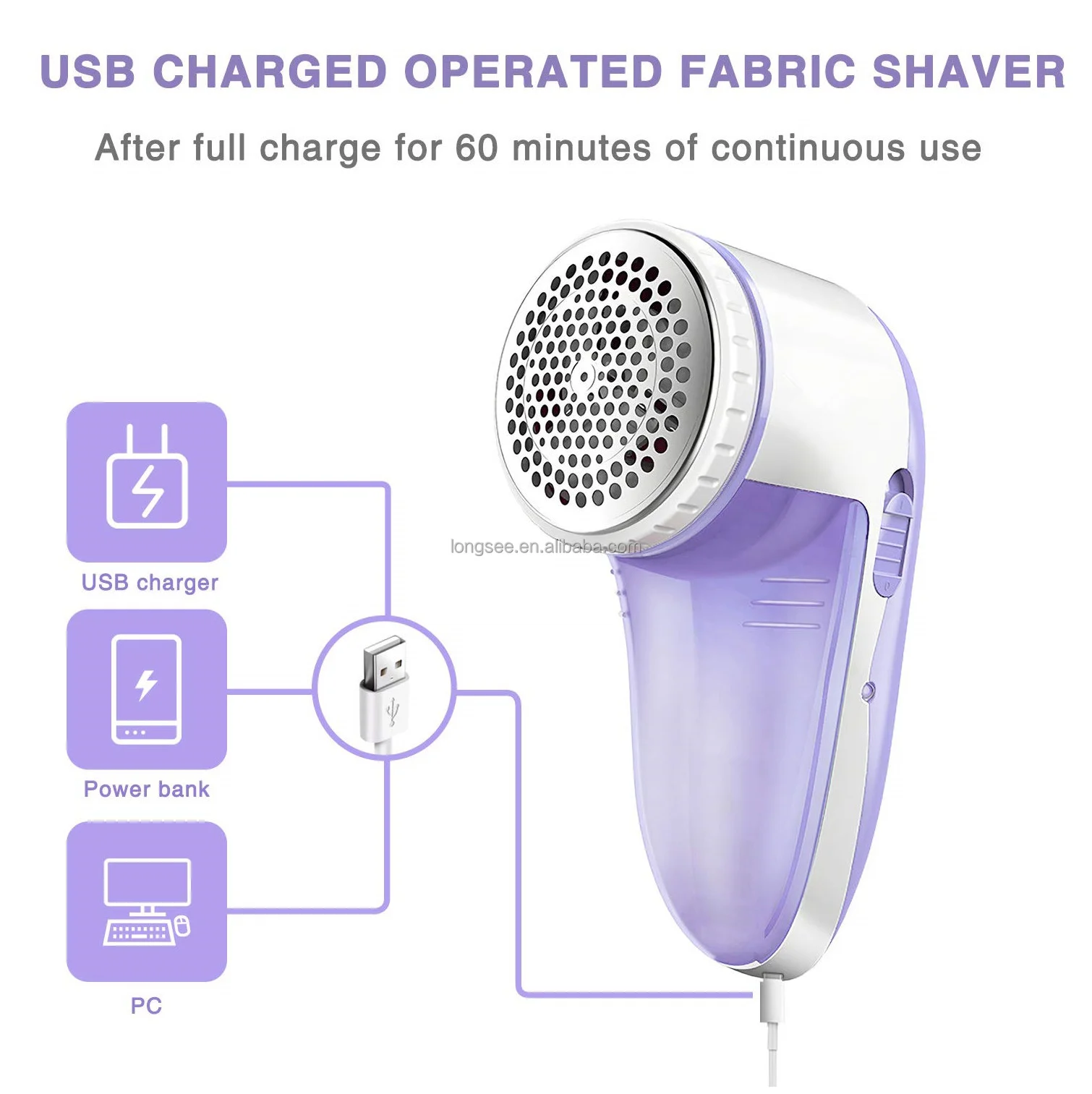 2024 Hot sale electric Lint remover rechargeable portable sweater clothes fabrics shaver High quality USB charging Wholesale