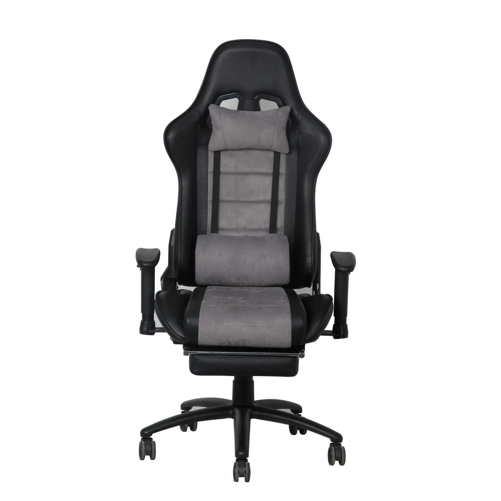 Comfortable Ergonomic PU Mesh Fabric Swivel PC Computer Racing Gaming Chairs with Footrest