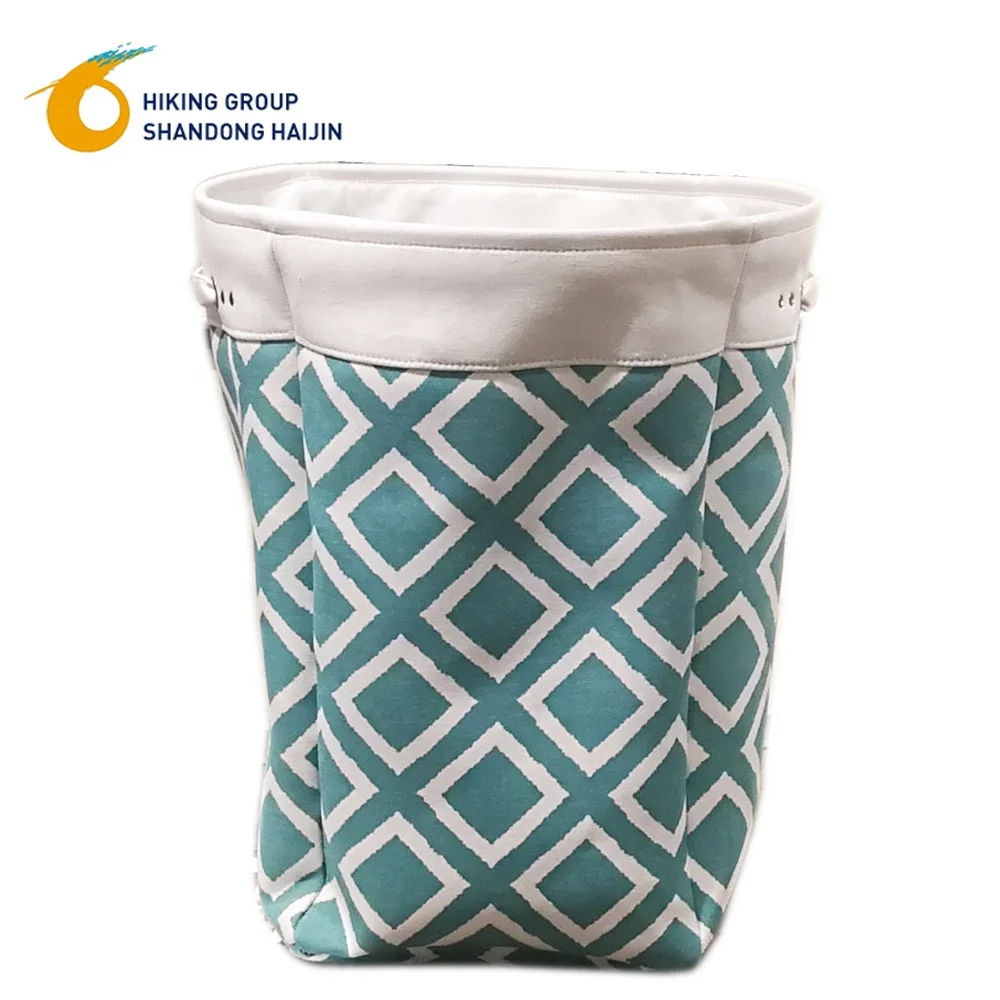 customizable high-quality color Geometric patterns bedroom storage basket laundry for home with match color lining