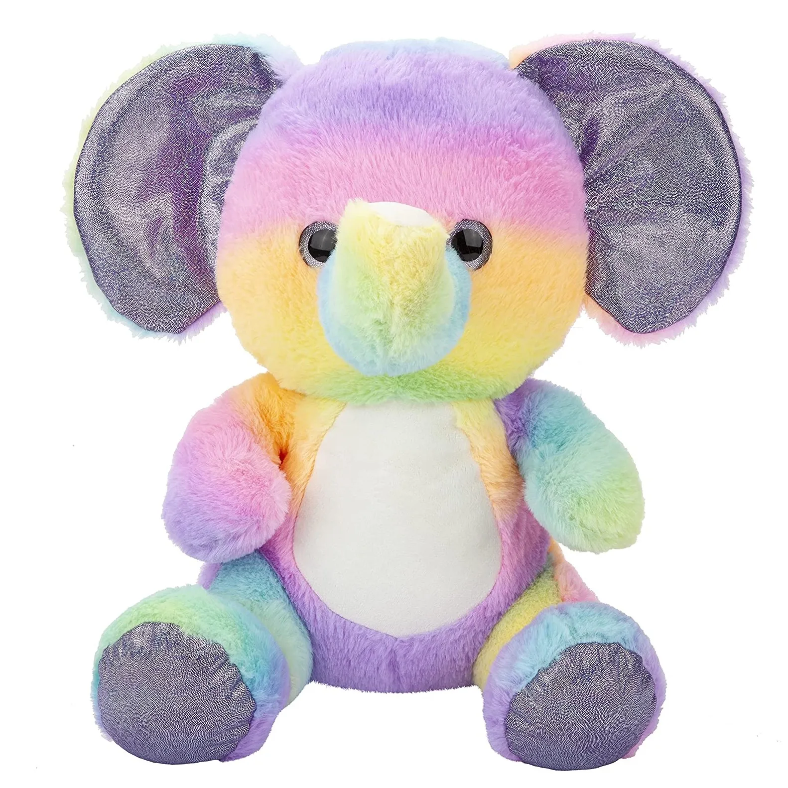 Luxury tie dye super soft fabric elephant plush animal toy Cuddly stuffed soft animal toy wholesale OEM logo (1600440652392)