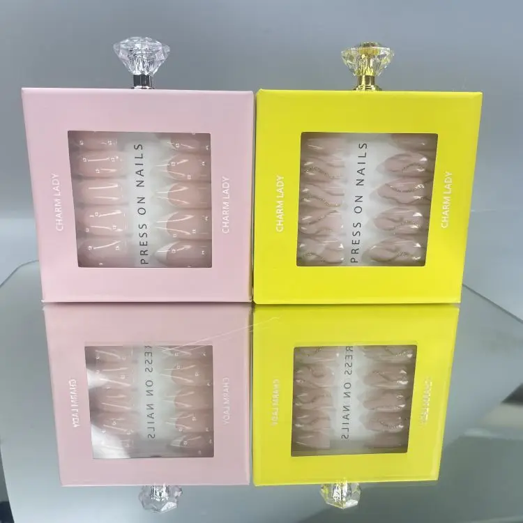 New arrival Gel false nails ABS Reusable custom privarte label press on nail package nails press on for women