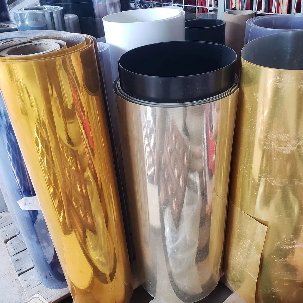 golden PET plastic sheet silvery PVC plastic sheet gold PC plastic sheet for thermoforming