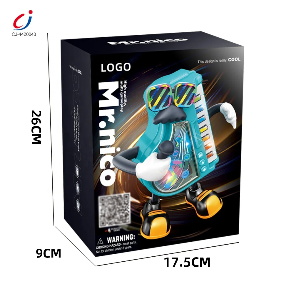 Chengji multi-function electric organ piano keyboard cartoon dancing music box montessori instrument toys