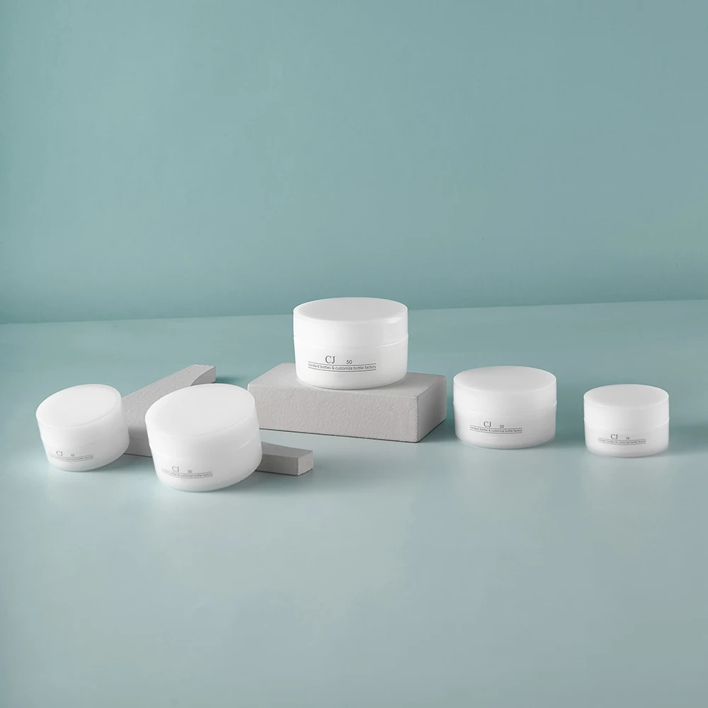 empty plastic cosmetic jars pp 10ml 15ml 20ml 30ml 50ml white cosmetic jars container plastic small cream jar skincare packaging