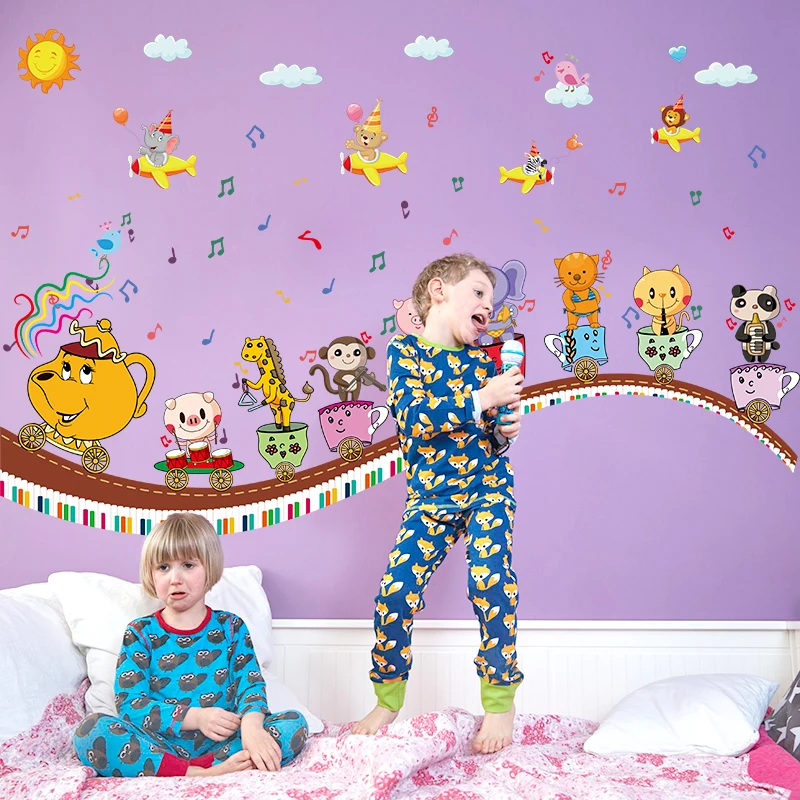 music wall sticker children room sticker animal wall sticker