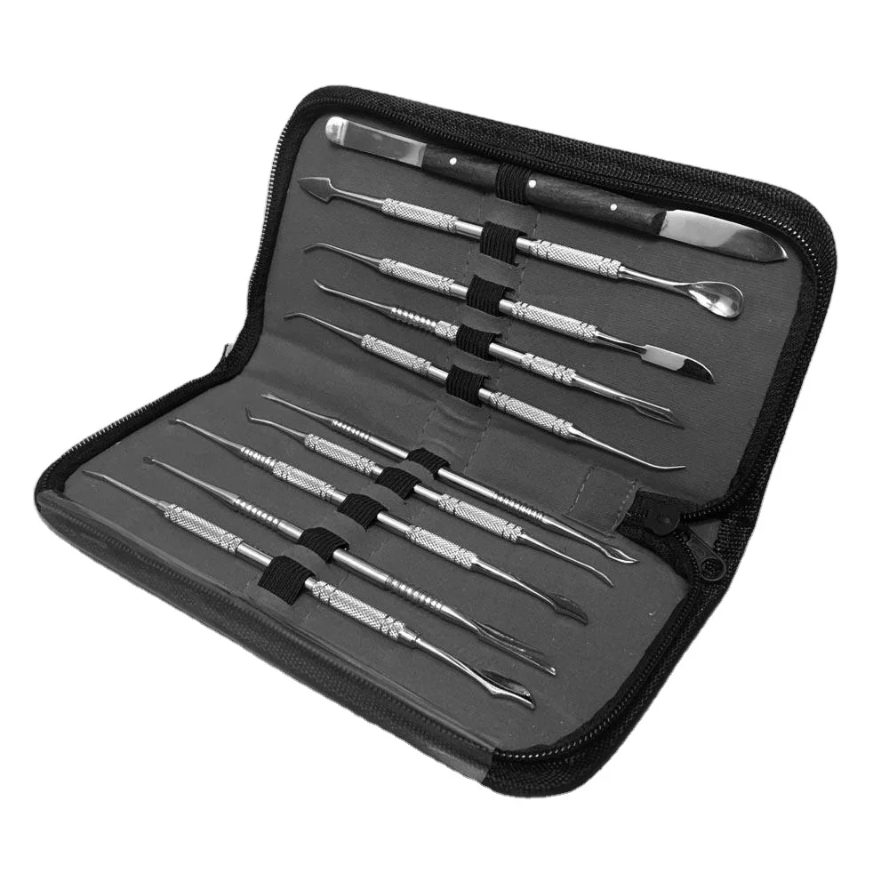 
10 pcs /set Stainless Steel Dental Wax Carving Tools for dental lab 