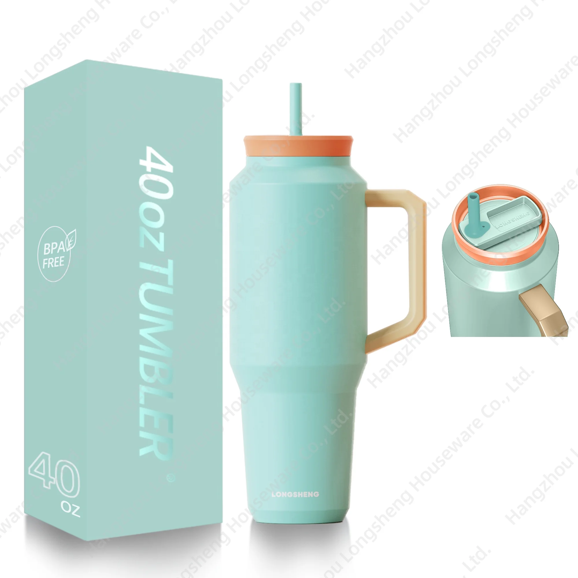 travel coffee mug black Sublimation adventure reusable vacuum modern 40 oz tumbler cups