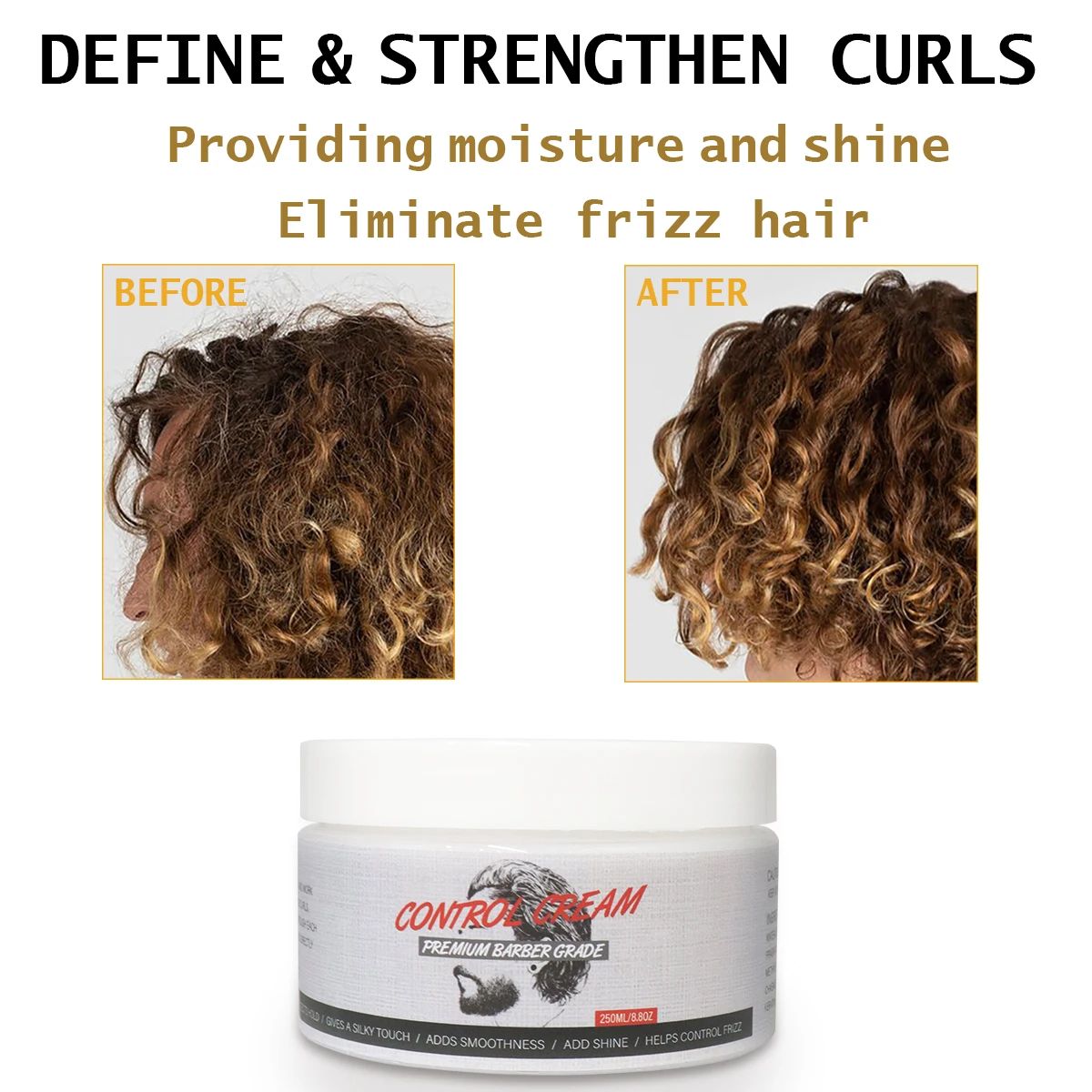 BARBERPASSION CNPC GMPC certificate beach wave control cream curly hair curl styling defining cream for men private label