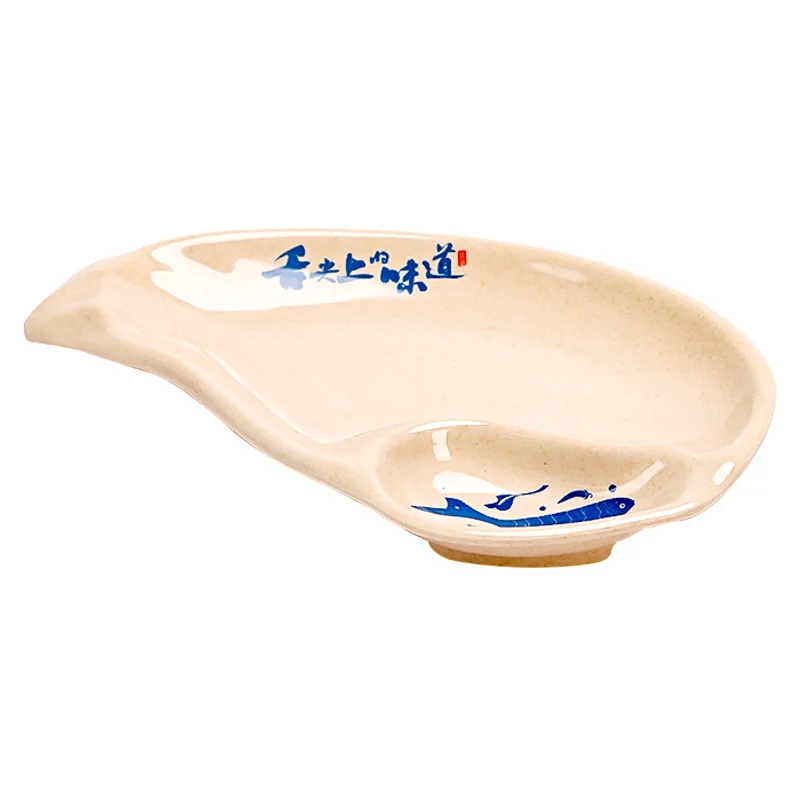 A5 Melamine 8.5 Inch cheap wholesale plastic oval irregular plates dip dish for restaurant use