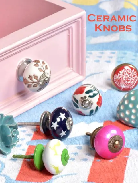 Handmade India Decorative Glass Bed Knobs knobs handle