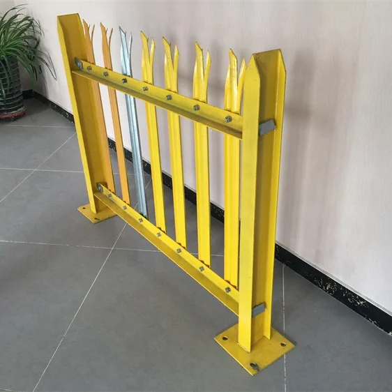 European Style Galvanized And Powder Coated Metal Palisade Fence Panels For Road and Railway