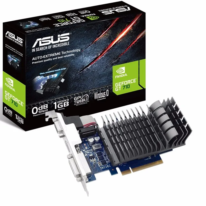 For ASUS GeForce GT710-SL-2GD5-BRK independent semi-high graphics card GT710 2G knife card support GT 710 2gb vga card