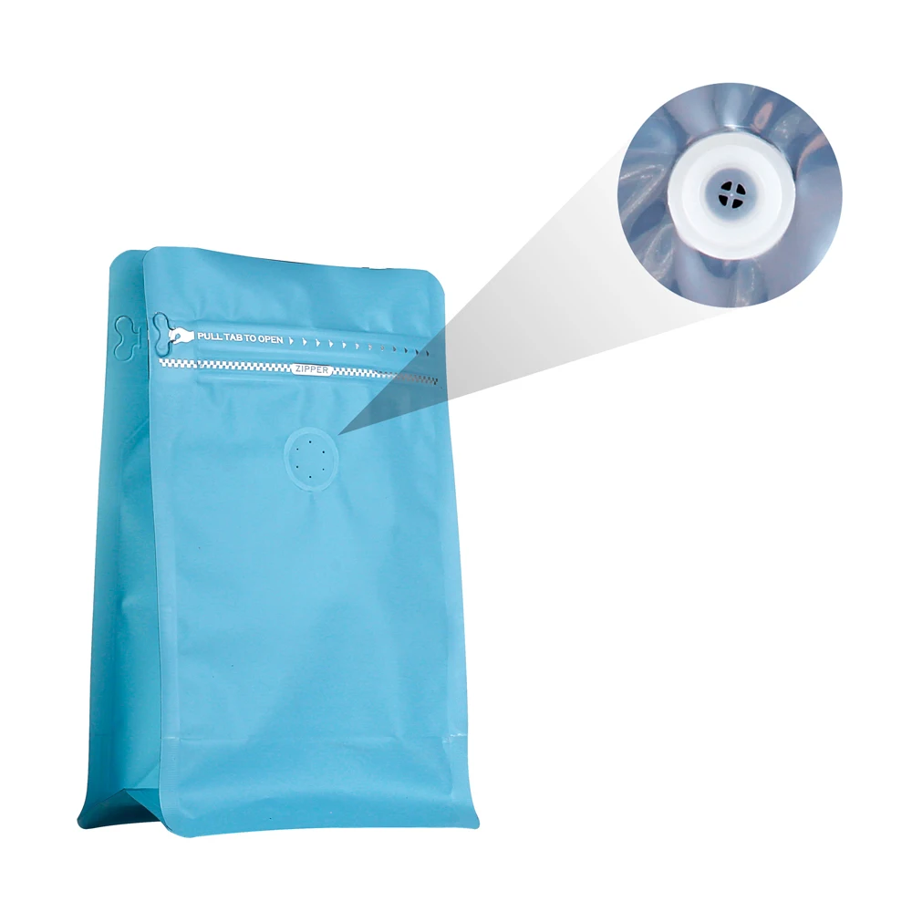 5lb coffe bag packaging bulk valve coffee bags wholesale flat bottom pouch