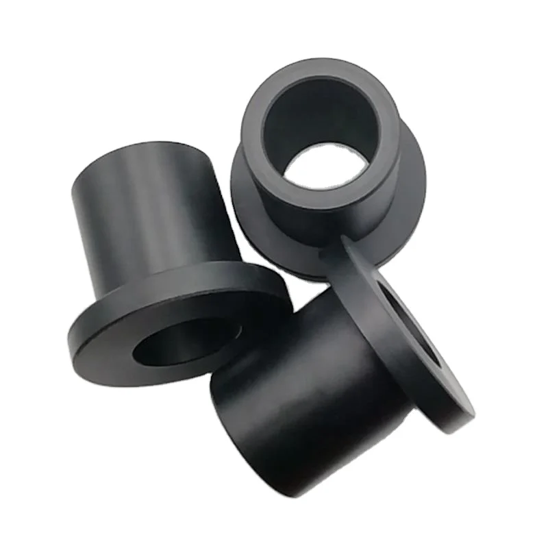 Black grey graphite Nylon bushing plain bush flange sleeves plastic PA6 Oil bearing collar tube pipe acetal POM PTFE sleeves