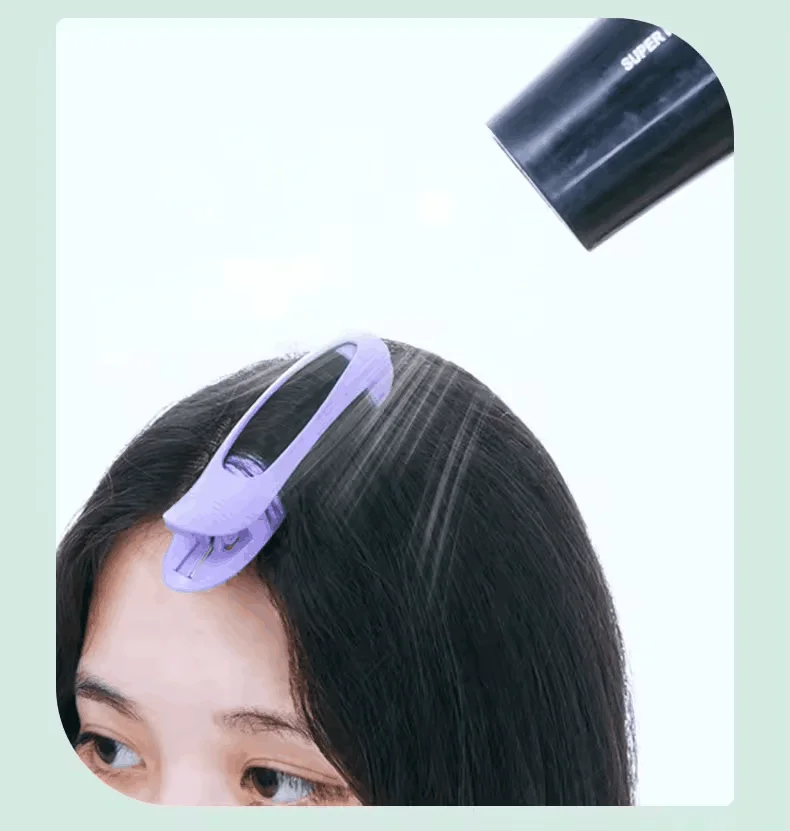 Custom Label Wheat straw fluffy clip high cranial air bangs hair root fluffy clip with high quality